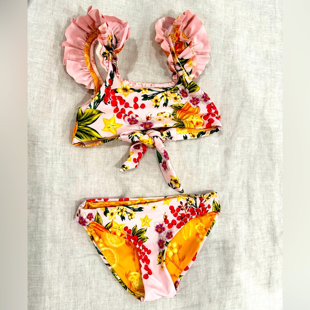 Little Girls amp Girls Verano Road Paris 2Piece Bikini